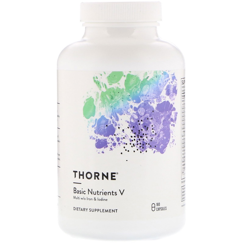 Thorne Research, Basic Nutrients V, Multi without Iron & Iodine, 180