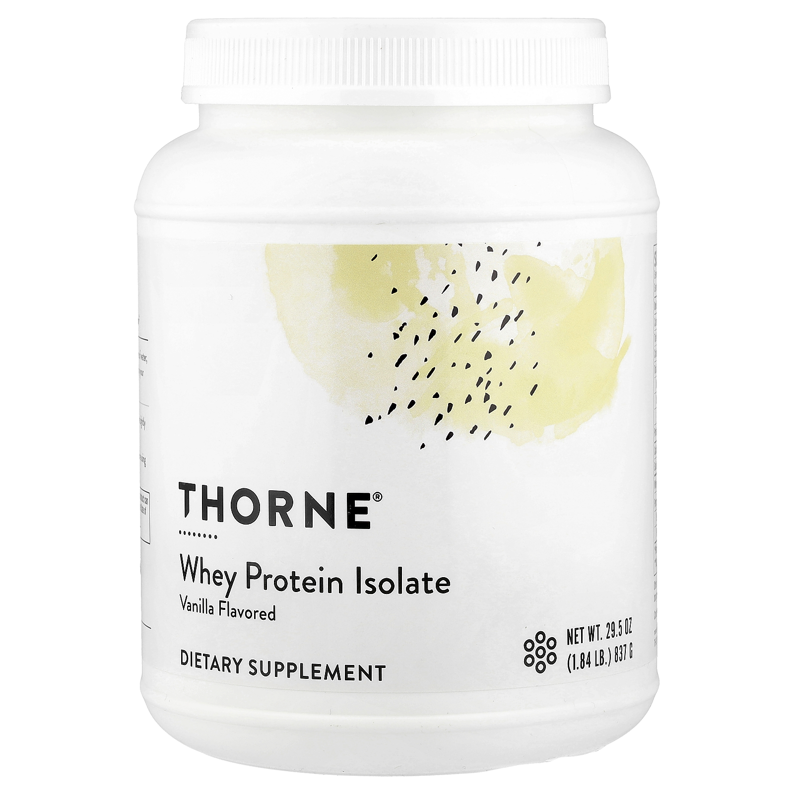 Thorne (쏜리서치), 분리 유청 단백질, 바닐라, 837g (1.84 lb)