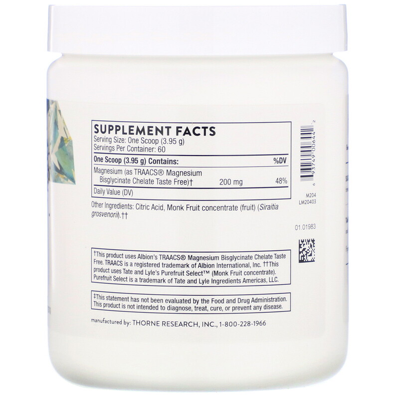 Thorne Research, Magnesium Bisglycinate, 8.4 oz (237 g) iHerb