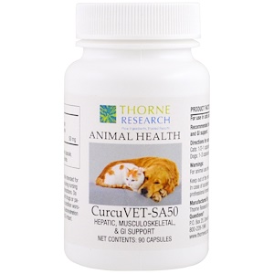 Thorne Research, Источник куркумина CurcuVET-SA50 без сои, 90 капсул