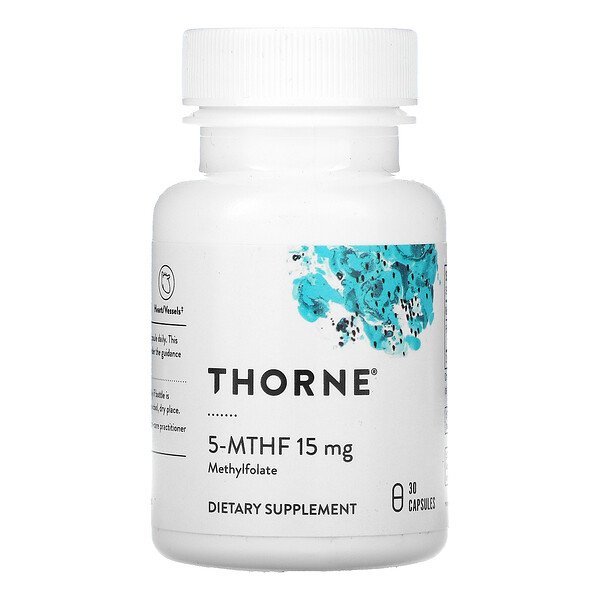 Thorne Research, 5-MTHF، مقدار 15 ملغ، 30 كبسولة