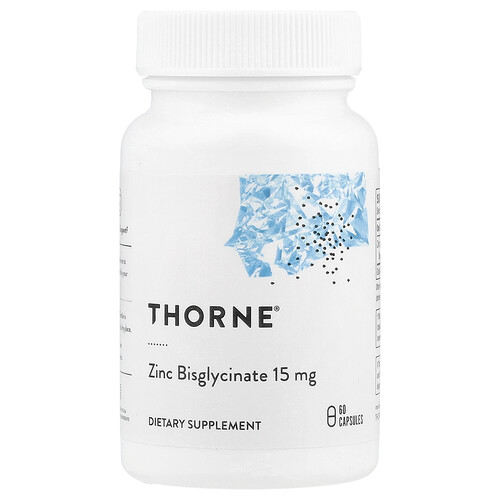 Thorne, 亜鉛ビスグリシネート、15mg、60カプセル