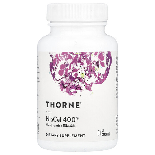 Thorne, NiaCel 400®, nikotinamidribosid, 60 kapslar