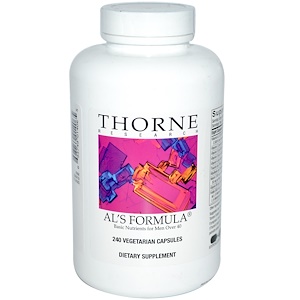 Thorne Research, Al's Formula, основные питательные вещества для мужчин за 40, 240 растительных капсул