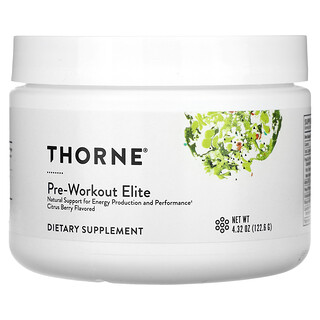 Thorne, Elite preentrenamiento, Bayas cítricas`` 122,6 g (4,32 oz)