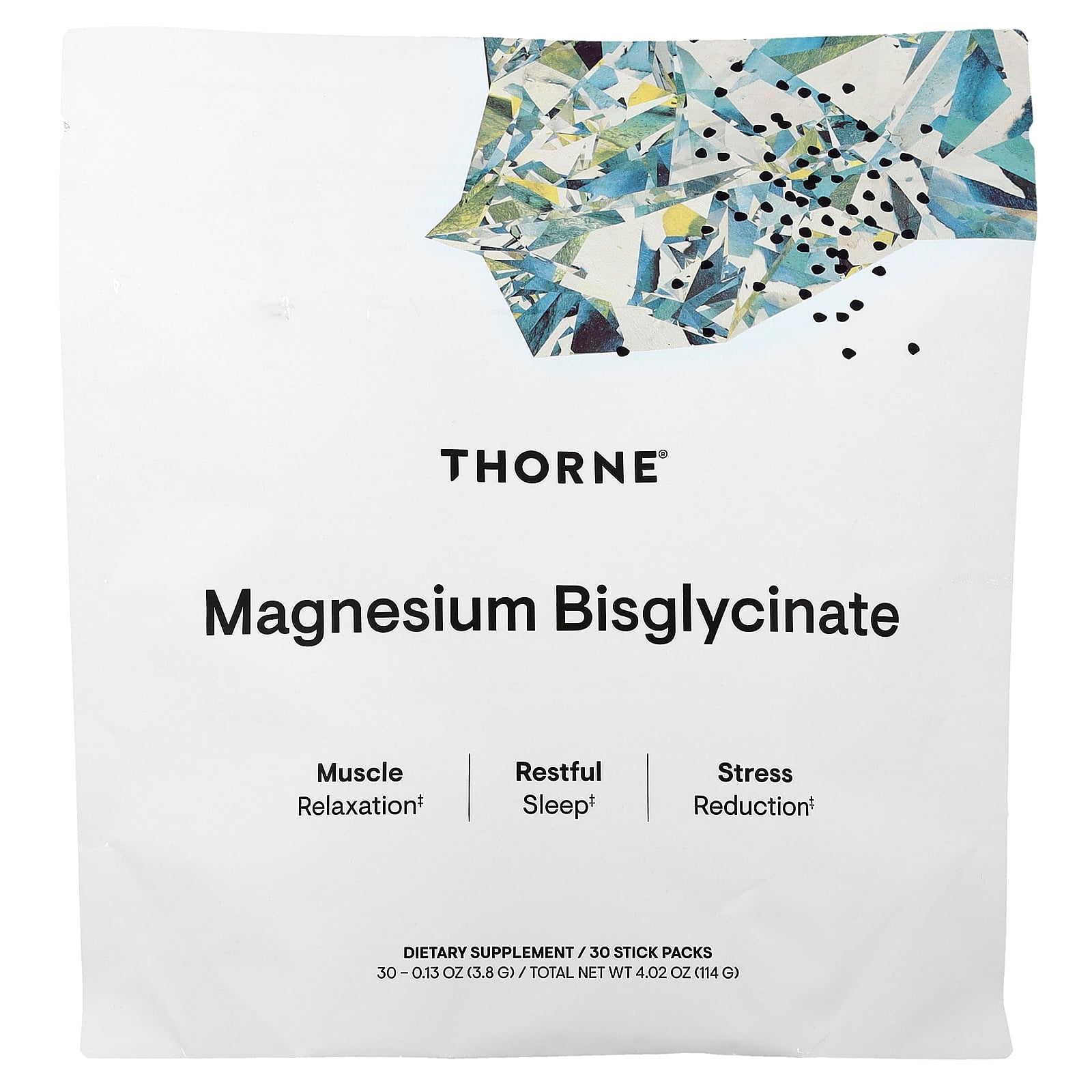 Thorne (쏜리서치), 마그네슘 비스글리시네이트, 스틱팩 30개, 개당 3.8g(0.13oz)