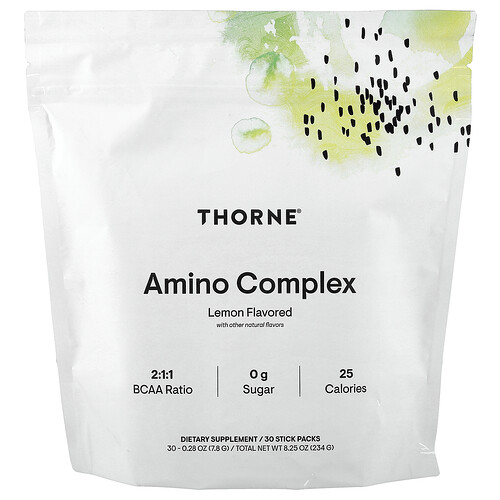 Thorne Amino Complex, Lemon, 30 Stick Packs, 0.28 oz (7.8 g) Each