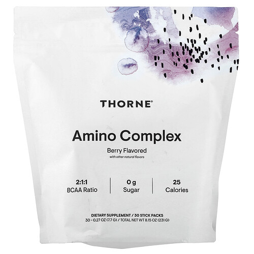 Thorne Amino Complex, Berry, 30 Stick Packs, 0.27 oz (7.7 g) Each