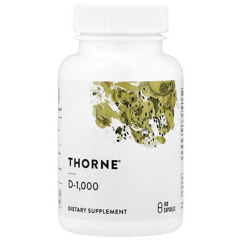 Thorne D-1,000, 180 Capsules (25 mcg per Capsule)