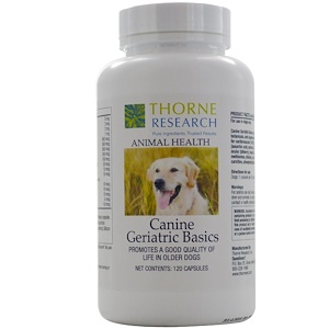 Thorne Research, Здоровье животных, для пожилых собак, 120 капсул