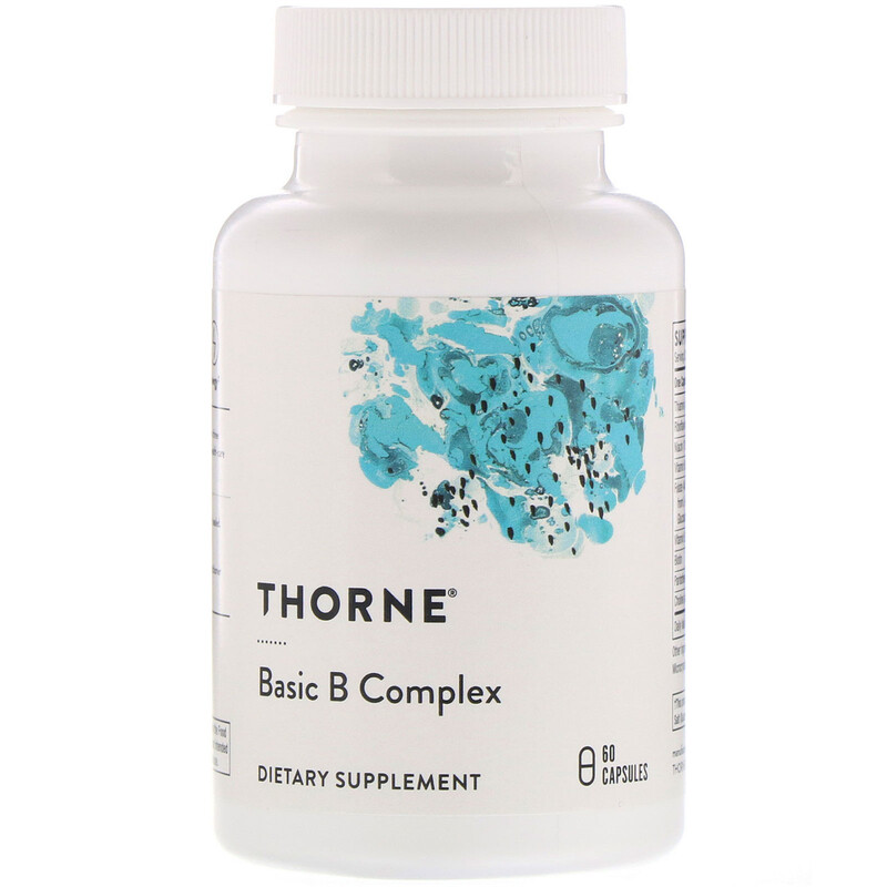 Thorne Research, Basic B Complex, 60 Capsules - IHerb