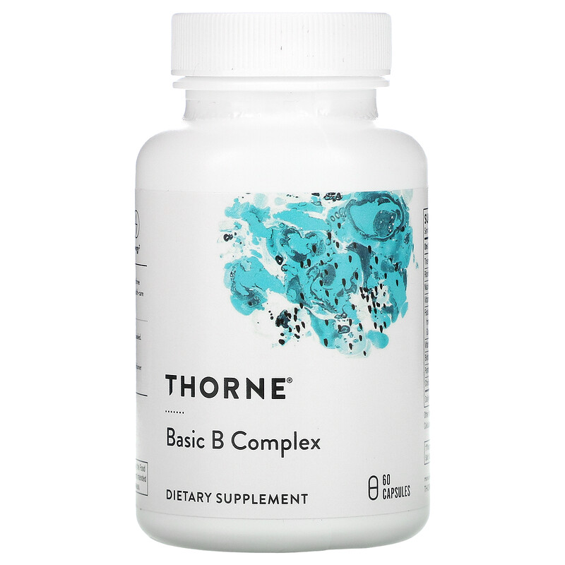 Thorne Research, Basic B Complex, 60 Capsules - IHerb