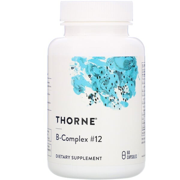 Thorne Research, комплекс витаминов группы B №12, 60 капсул