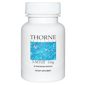 Thorne Research, 5-метилтетрагидрофолат, 1 мг, 60 капсул