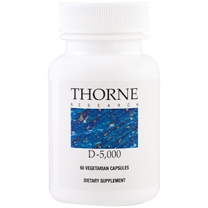 Thorne Research, Витамин D-5000, 60 капсул инструкция, применение, состав, противопоказания
