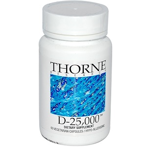 Thorne Research, D-25,000, 60 растительных капсул
