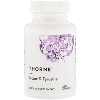 Thorne Research Йод и тирозин, 60 капсул