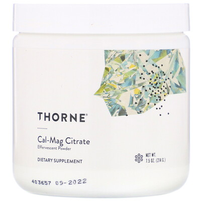 

Thorne Research Cal-Mag Citrate, шипучий порошок, 7,5 унций (214 г)