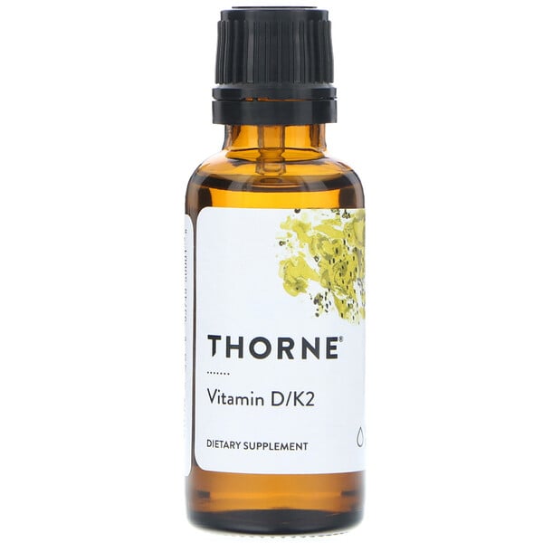 Thorne Research, ビタミンD/K2, 1液量オンス (30 ml)