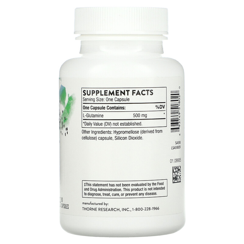 Thorne, LGlutamine, 90 Capsules