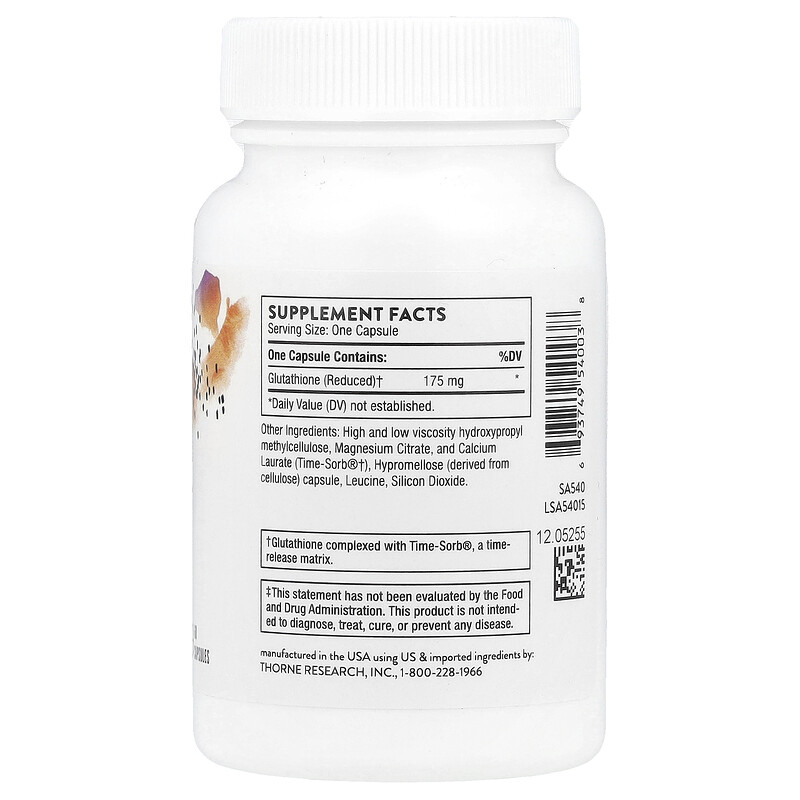 glutathione-sr 60capsules Glutathione-SR, 60 Capsules (175 mg per Capsule)