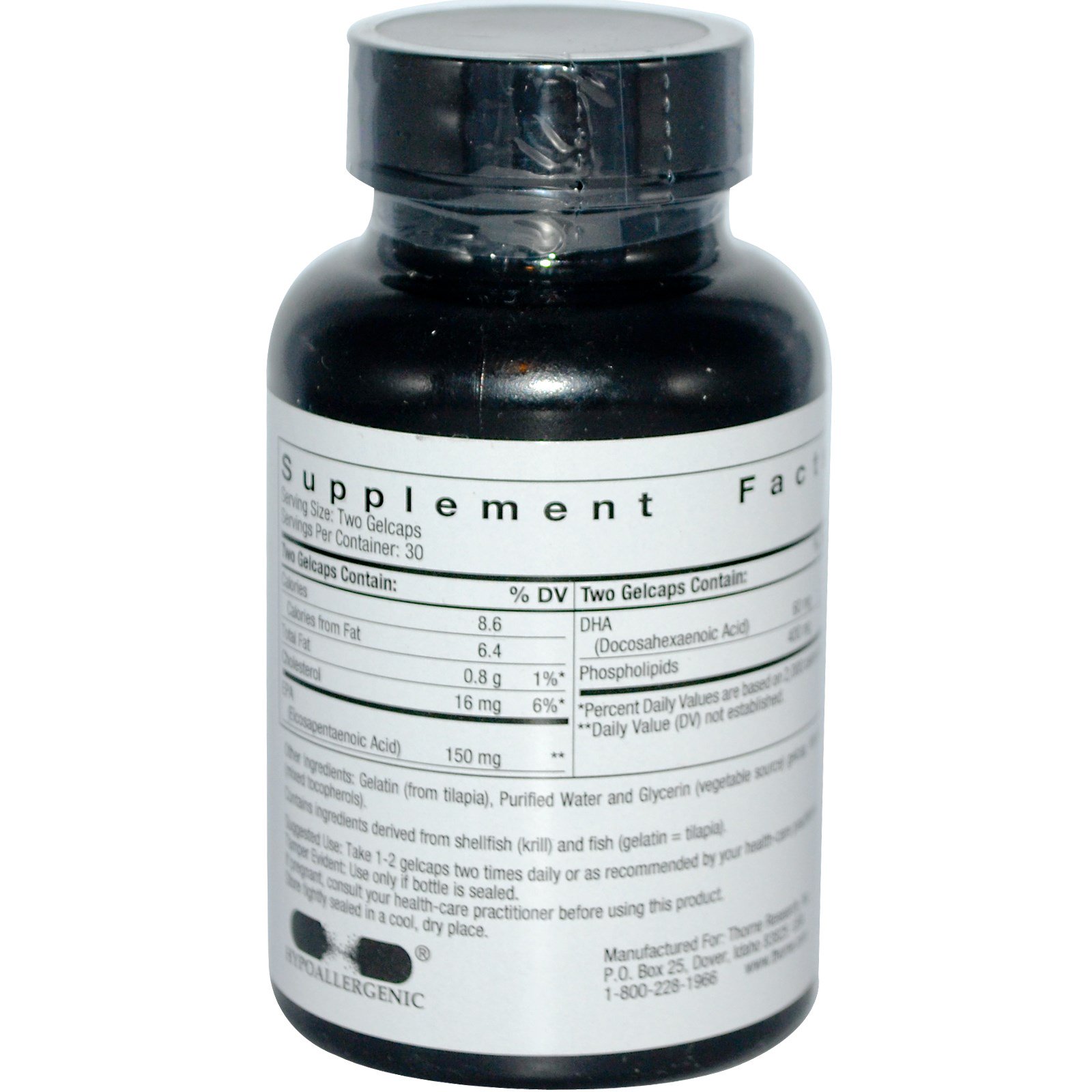 Thorne Research, Krill Oil, 60 Fish Gelatin Gelcaps iHerb