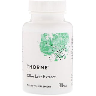 Thorne Research, Extracto de hoja de olivo, 60 cápsulas vegetales