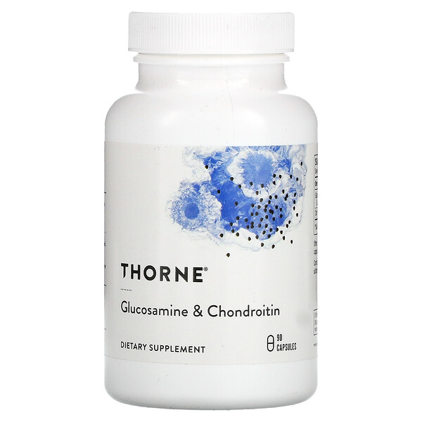 Thorne Research, グルコサミン＆コンドロイチン、カプセル90粒