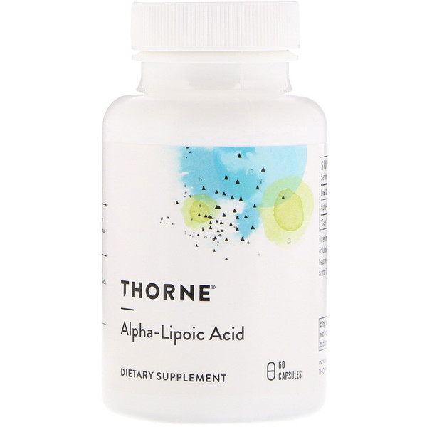 Thorne Research, альфа-липоевая кислота, 60 капсул