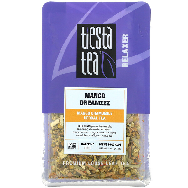 Tiesta Tea Company, Premium Loose Leaf Tea, Mango Dreamzzz, Caffeine