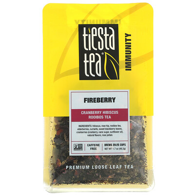Купить Tiesta Tea Company Premium Loose Leaf Tea, Fireberry, Caffeine Free, 1.7 oz (48.2 g)