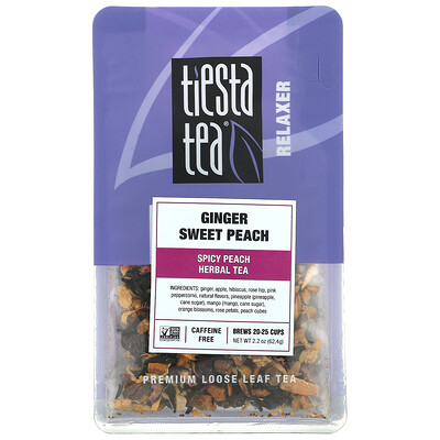 Купить Tiesta Tea Company Premium Loose Leaf Tea, Ginger Sweet Peach, Spicy Peach, Caffeine Free, 2.2 oz (62.4 g)
