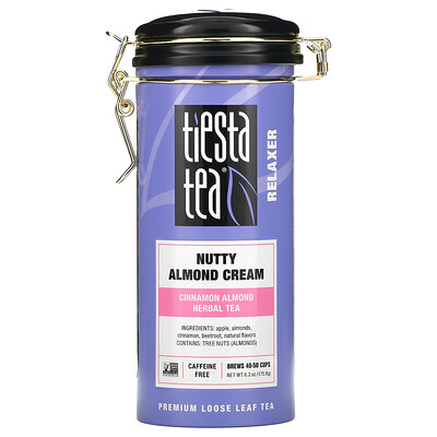 Купить Tiesta Tea Company Premium Loose Leaf Tea, Крем с ореховым миндалем, без кофеина, 6, 2 унции (175, 8 г)