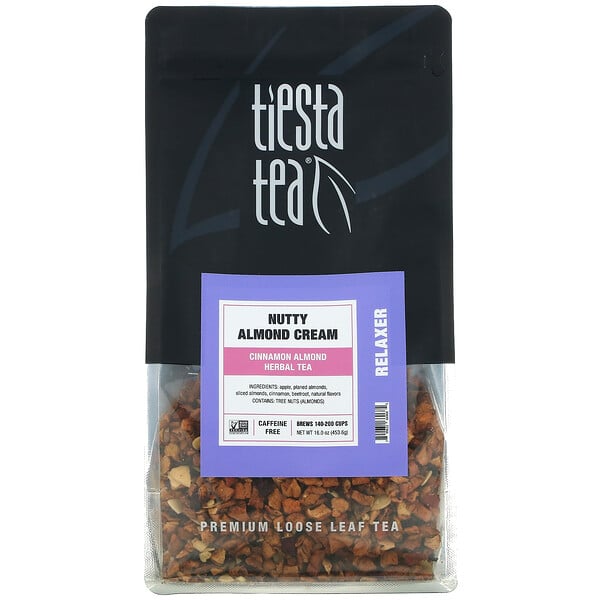 Tiesta Tea Company, Рассыпчатый чай премиального качества, крем с ореховым миндалем, без кофеина, 453,6 г (16,0 унции)