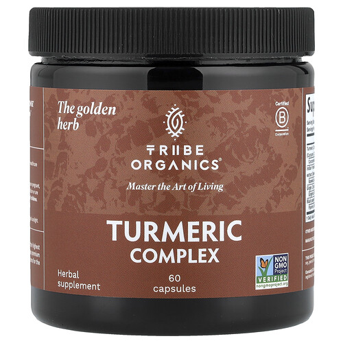 Tribe Organics Turmeric Complex, 60 Capsules