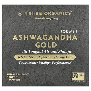 Tribe Organics, Ashwagandha Gold, For Men, 60 Capsules