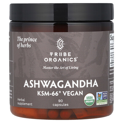 Tribe Organics  Ashwagandha KSM-66® Vegan  90 Capsules