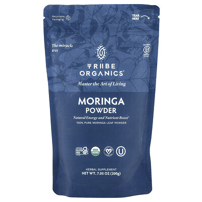 Tribe Organics, Moringa en polvo, 200 g (7,05 oz)