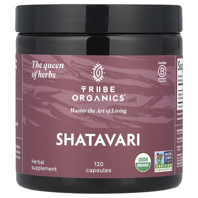 Tribe Organics Shatavari 1 000 mg 120 Capsules (500 mg Per Capsule)