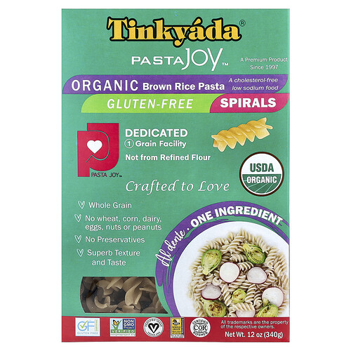 Tinkyada Organic Brown Rice Pasta - Spirals | 12 oz Package