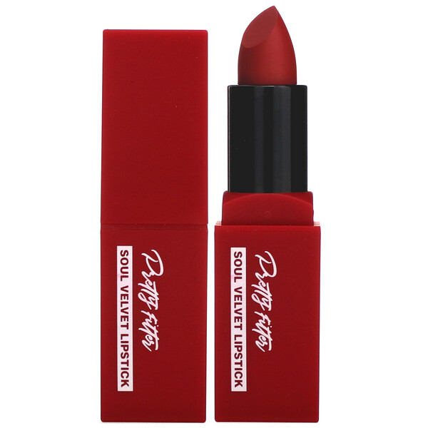 Touch in Sol, Pretty Filter, Soul Velvet Lipstick, Havana Red, 0.12 oz (3.5 g)