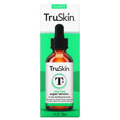 Купить TruSkin Tea Tree Super Serum+, 1 fl oz (30 ml)