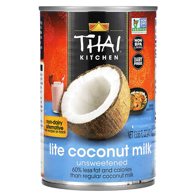 Thai Kitchen  Lite Coconut Milk  Unsweetened  13.66 fl oz (403 ml)