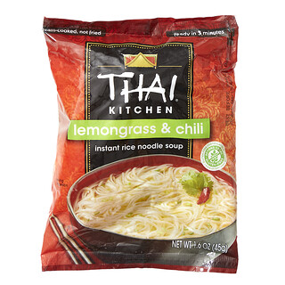 Thai Kitchen, Sopa instantánea de arroz y fideos, limoncillo y chile`` 45 g (1,6 oz)