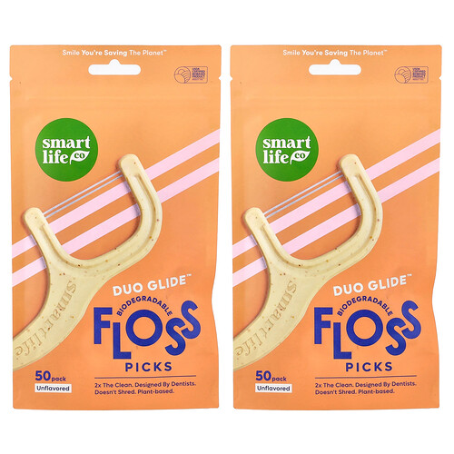 Smartlifeco Duopik™ Floss Picks, Unflavored, 100 Pack