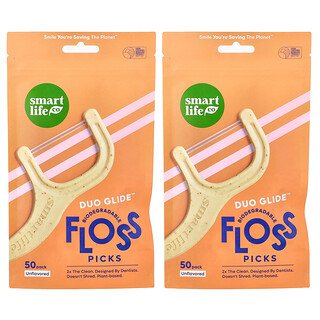 SmartLifeCo, Duopik™ Floss Picks, Unflavoured, 100 Pack