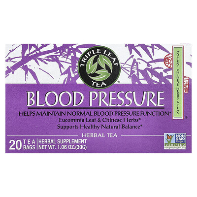 Triple Leaf Tea  Herbal Tea  Blood Pressure  20 Tea Bags  1.06 oz (30 g)