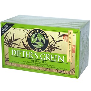 Отзывы о Трипл Лиф Ти, Dieter's Green, Herbal Tea, Decaf, 20 Tea Bags, 1.4 oz (40 g)