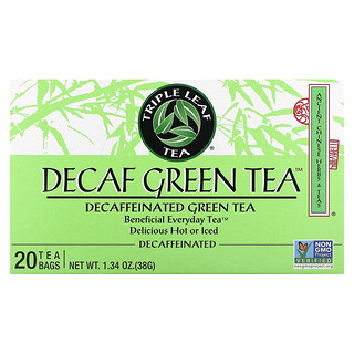 Triple Leaf Tea, Ceai verde decafeinizat, 20 pliculete de ceai, 1,34 oz (38 g)