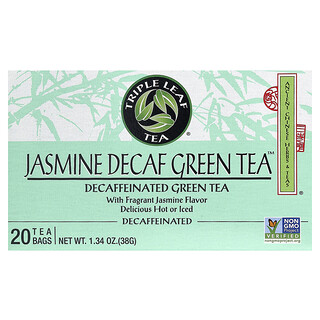 Triple Leaf Tea, Jasmine Decaf Green Tea™, Decaffeinated, 20 Tea Bags, 1.34 oz (38 g)